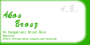 akos brosz business card