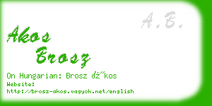 akos brosz business card